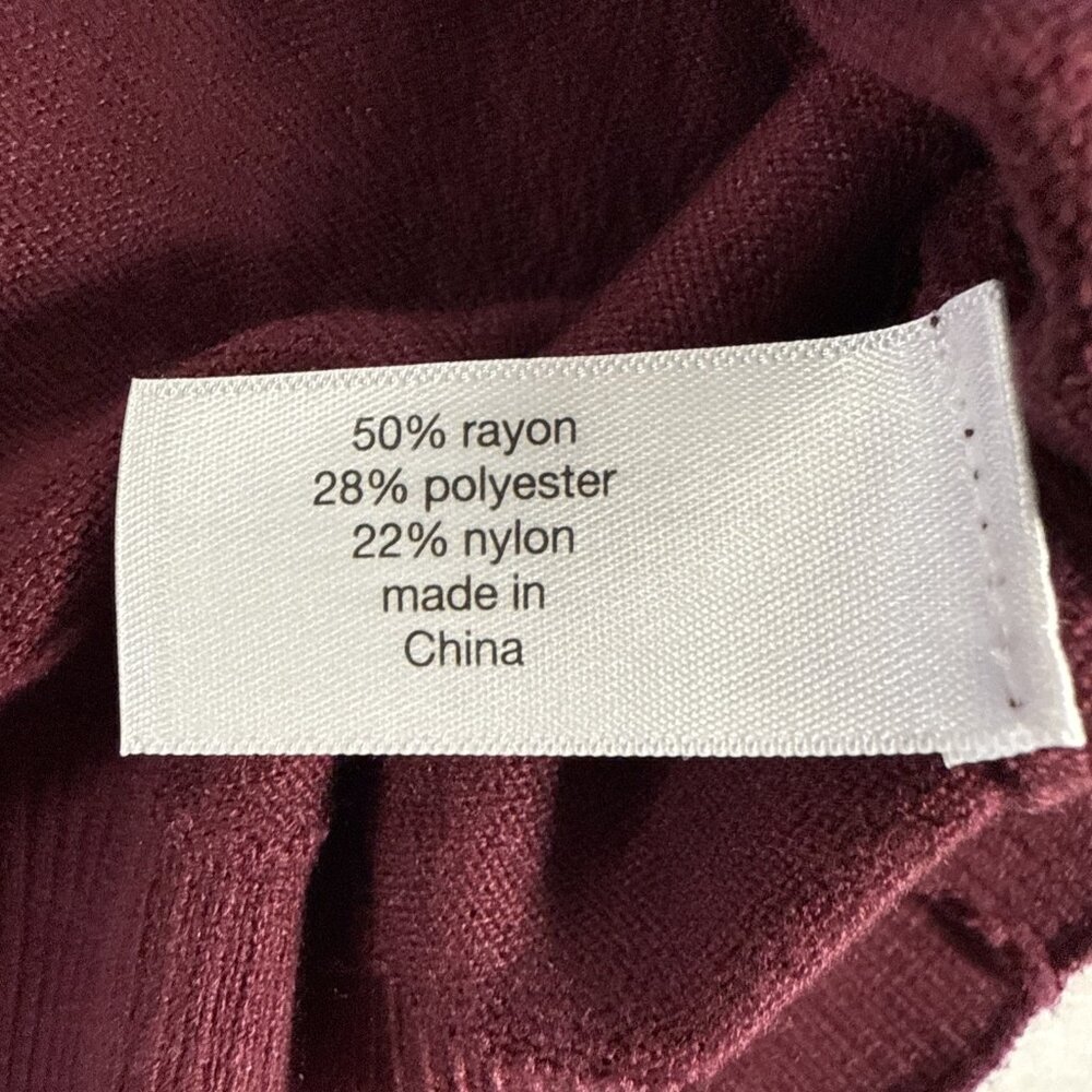 Lane Bryant Sweater Womens‎ 18/20 Maroon V-NECK Long Sleeve Retails $60.00 NWT - Picture 6 of 11